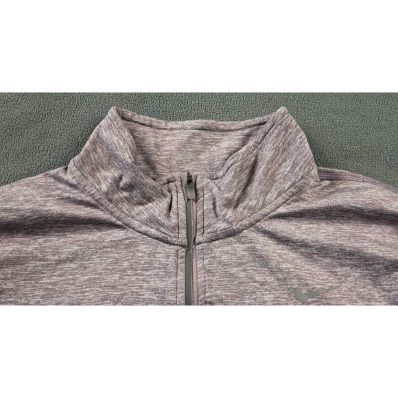 ⚪ Nike Women’s Medium Dri-Fit 1/4 Zip Long Sleeve Running Top Mauve Medium - Picture 3 of 15